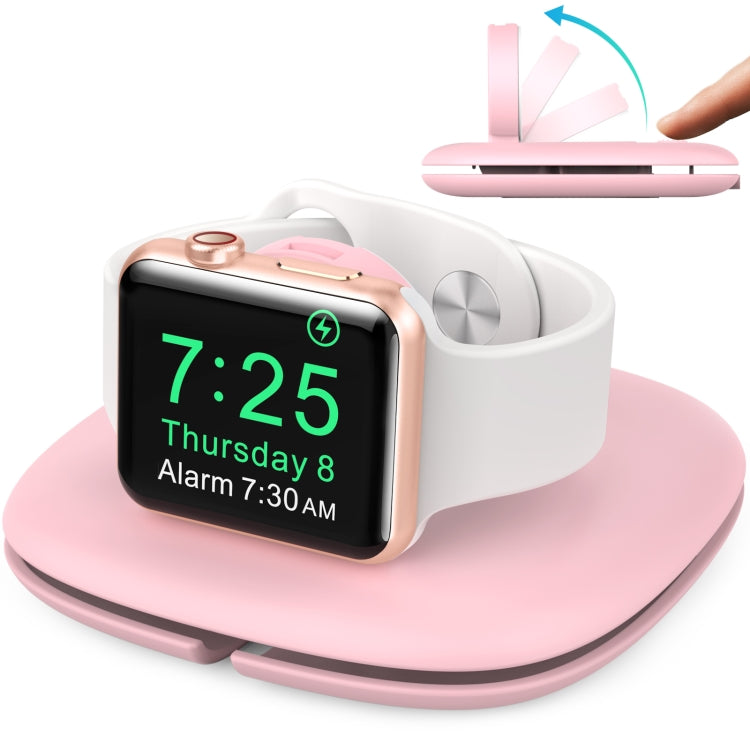 For Apple Watch AhaStyle PT126 Storage Folding Stand Plastic Charging Holder(Pink) - free shipping - PMC TechLife - Order now!