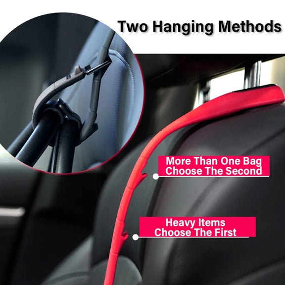 Adjustable Silicone Car Seat Back Storage Hook(Black)