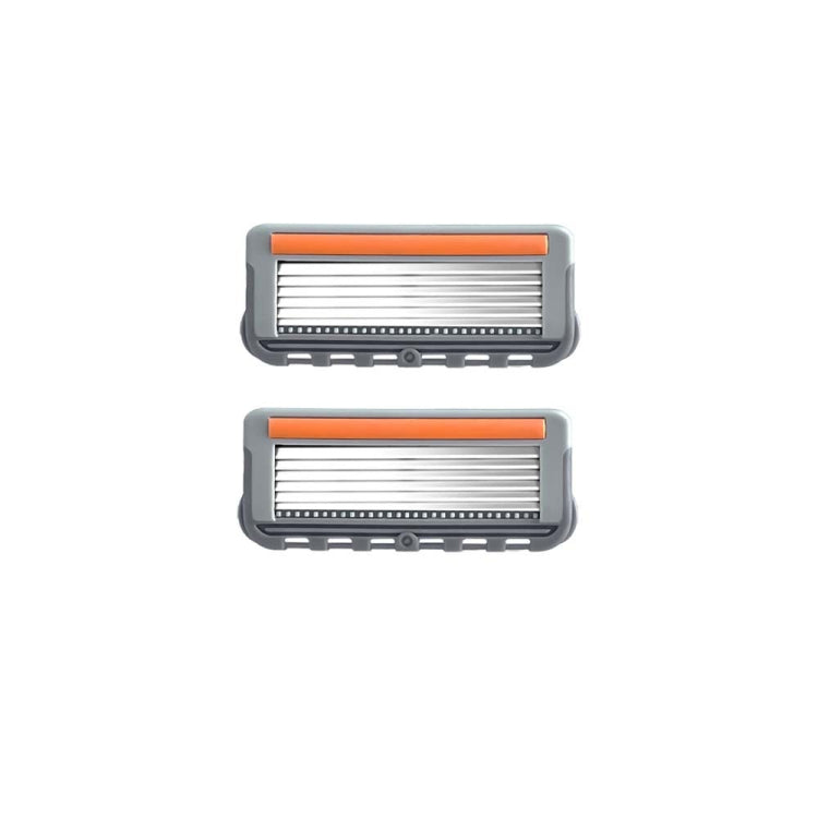 2pcs /Pack Six Blade OpenBack System Skin Razor Refills for Men - Accessories by PMC TechLife | Online Shopping South Africa | PMC TechLife | Buy Now Pay Later Mobicred