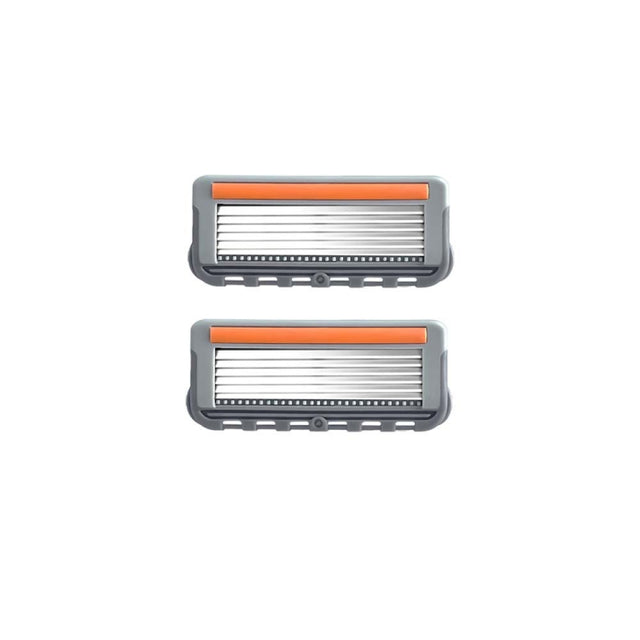 2pcs /Pack Six Blade OpenBack System Skin Razor Refills for Men