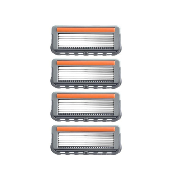 4pcs /Pack Six Blade OpenBack System Skin Razor Refills for Men