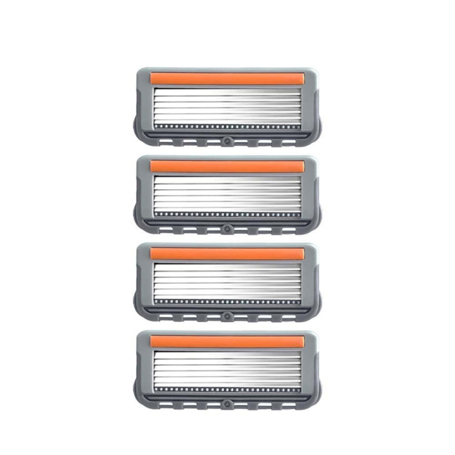 4pcs /Pack Six Blade OpenBack System Skin Razor Refills for Men