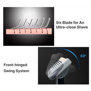 4pcs /Pack Six Blade OpenBack System Skin Razor Refills for Men