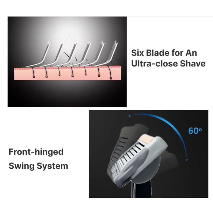 4pcs /Pack Six Blade OpenBack System Skin Razor Refills for Men