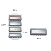 4pcs /Pack Six Blade OpenBack System Skin Razor Refills for Men