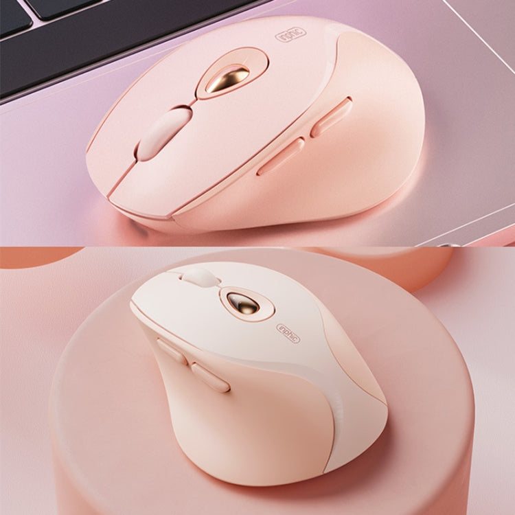 Inphic DR801 2.4G+Bluetooth 5.0/4.0 Wireless Mouse USB Tri-Mode Mute Rechargeable Girls Office Home Gaming Mouse(Pink) - free shipping - PMC Jewellery - Order now!