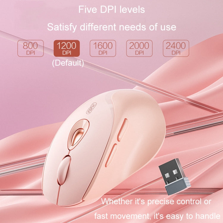 Inphic DR801 2.4G+Bluetooth 5.0/4.0 Wireless Mouse USB Tri-Mode Mute Rechargeable Girls Office Home Gaming Mouse(Pink) - free shipping - PMC Jewellery - Order now!