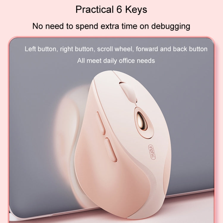 Inphic DR801 2.4G+Bluetooth 5.0/4.0 Wireless Mouse USB Tri-Mode Mute Rechargeable Girls Office Home Gaming Mouse(Pink) - free shipping - PMC Jewellery - Order now!