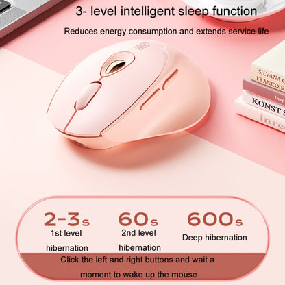 Inphic DR801 2.4G+Bluetooth 5.0/4.0 Wireless Mouse USB Tri-Mode Mute Rechargeable Girls Office Home Gaming Mouse(Pink) - free shipping - PMC Jewellery - Order now!
