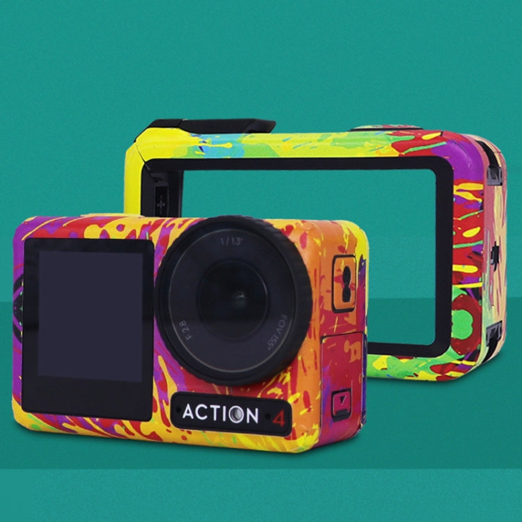 For DJI Action 4 Motion Camera Stickers All Inclusive Photo Frame Color Changing Stickers Accessories, Style: AC4-01