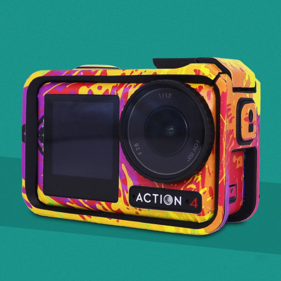 For DJI Action 4 Motion Camera Stickers All Inclusive Photo Frame Color Changing Stickers Accessories, Style: AC4-01