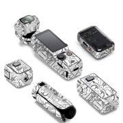For DJI Pocket 3 Camera Stickers Anti-scratch Non-adhesive Protective Film(Circuit White)