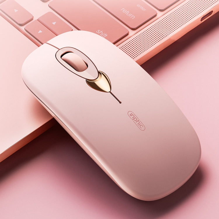 Inphic Q8 Gen 2 Bluetooth Mouse Wireless Silent Charging Office Business Girls Laptop Mouse(Milk Tea Color)