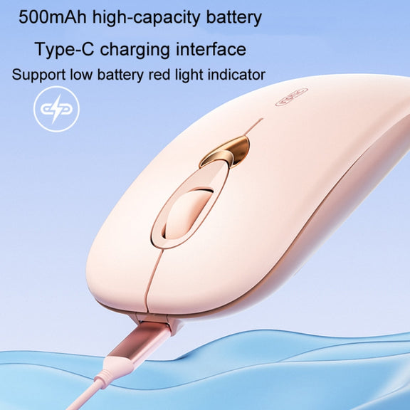 Inphic Q8 Gen 2 Bluetooth Mouse Wireless Silent Charging Office Business Girls Laptop Mouse(Milk Tea Color)