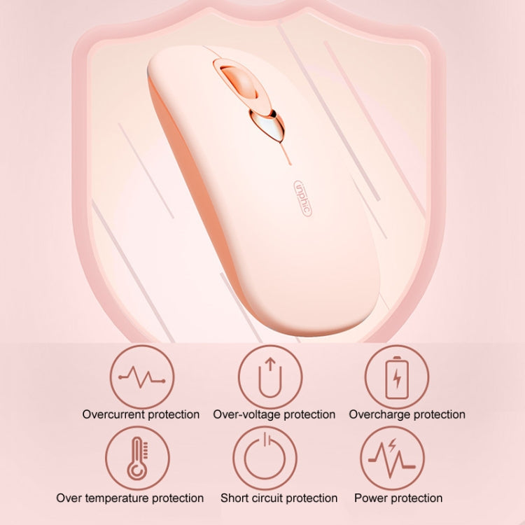 Inphic Q8 Gen 2 Bluetooth Mouse Wireless Silent Charging Office Business Girls Laptop Mouse(Milk Tea Color) - free shipping - PMC TechLife - Order now!