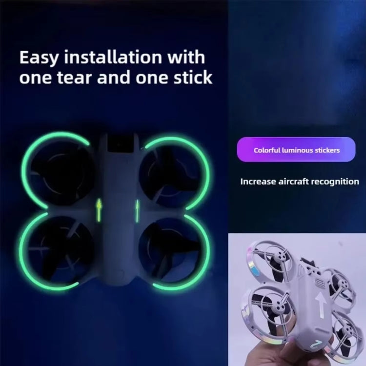 For DJI Neo Luminous Stickers Night Glow Cool Film(Yellow)