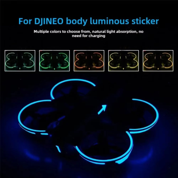 For DJI Neo Luminous Stickers Night Glow Cool Film(Yellow)