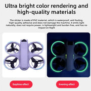 For DJI Neo Luminous Stickers Night Glow Cool Film(Yellow)