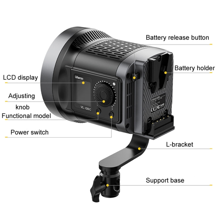 120W Photography Complementary Light Indoor Shooting Video Light, Style: VL-120Bi COB -  by PMC TechLife | Online Shopping South Africa | PMC TechLife | Buy Now Pay Later Mobicred