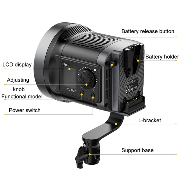 120W Photography Complementary Light Indoor Shooting Video Light, Style: VL-120Bi COB