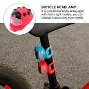 Bicycle Equipment Silicone Ladybug LED Headlight(Blue Shell+White Light)