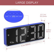 JX012 Multifunctional LED Electronic Clock Battery Plug-in Dual-purpose Bedside Alarm Clock(Red)