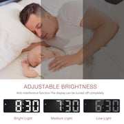 JX012 Multifunctional LED Electronic Clock Battery Plug-in Dual-purpose Bedside Alarm Clock(Blue)
