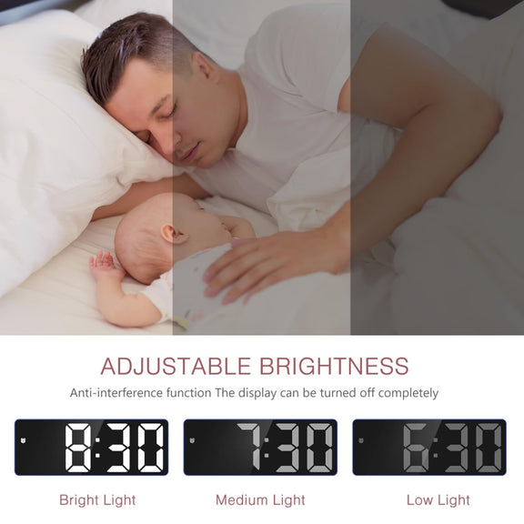 JX012 Multifunctional LED Electronic Clock Battery Plug-in Dual-purpose Bedside Alarm Clock(Blue)