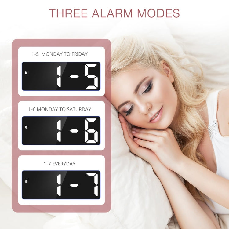 JX012 Multifunctional LED Electronic Clock Battery Plug-in Dual-purpose Bedside Alarm Clock(Red)