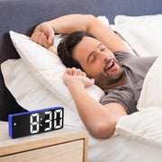 JX012 Multifunctional LED Electronic Clock Battery Plug-in Dual-purpose Bedside Alarm Clock(Red)