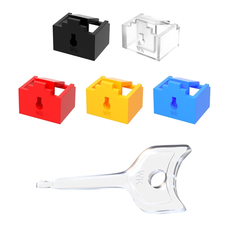 RJ45 Pport Anti-theft Lock Removable Dust Plug(Red 10 Plug+1 Key)