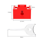 RJ45 Pport Anti-theft Lock Removable Dust Plug(Red 10 Plug+1 Key)