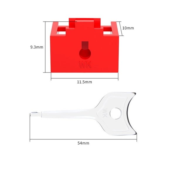 RJ45 Pport Anti-theft Lock Removable Dust Plug(Transparent 10 Plug+1 Key)
