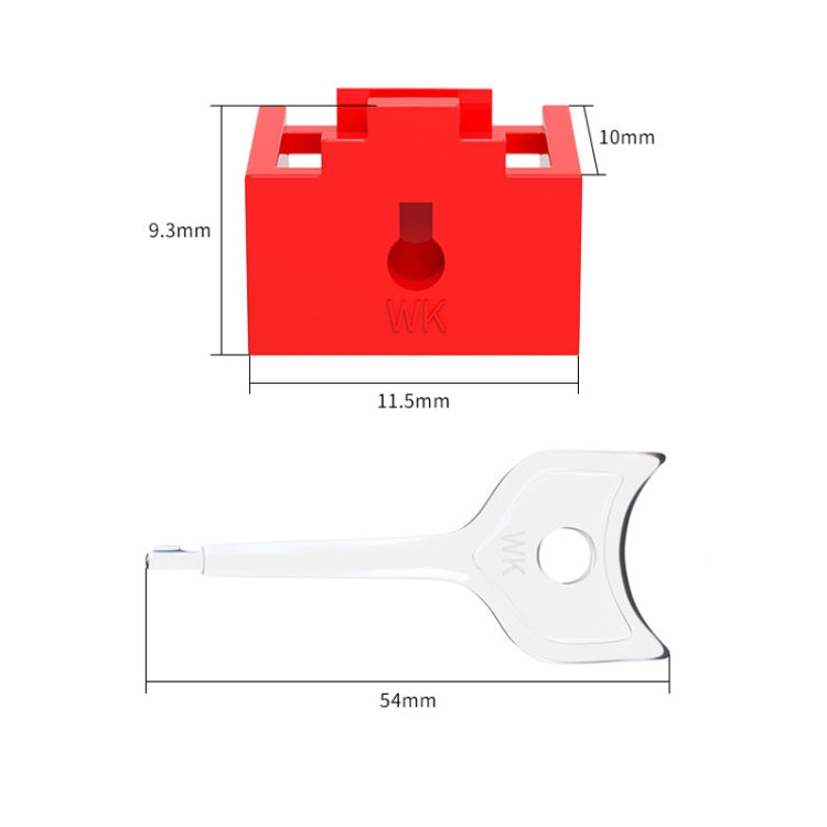 RJ45 Pport Anti-theft Lock Removable Dust Plug(Transparent 10 Plug+1 Key)