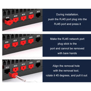 RJ45 Pport Anti-theft Lock Removable Dust Plug(Black 10 Plug+1 Key)
