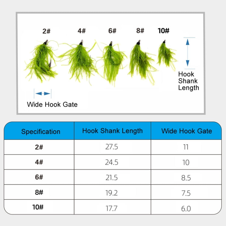 Single Hook Imitation Aquatic Grass Fishing Hooks Grass Hooks(10#)