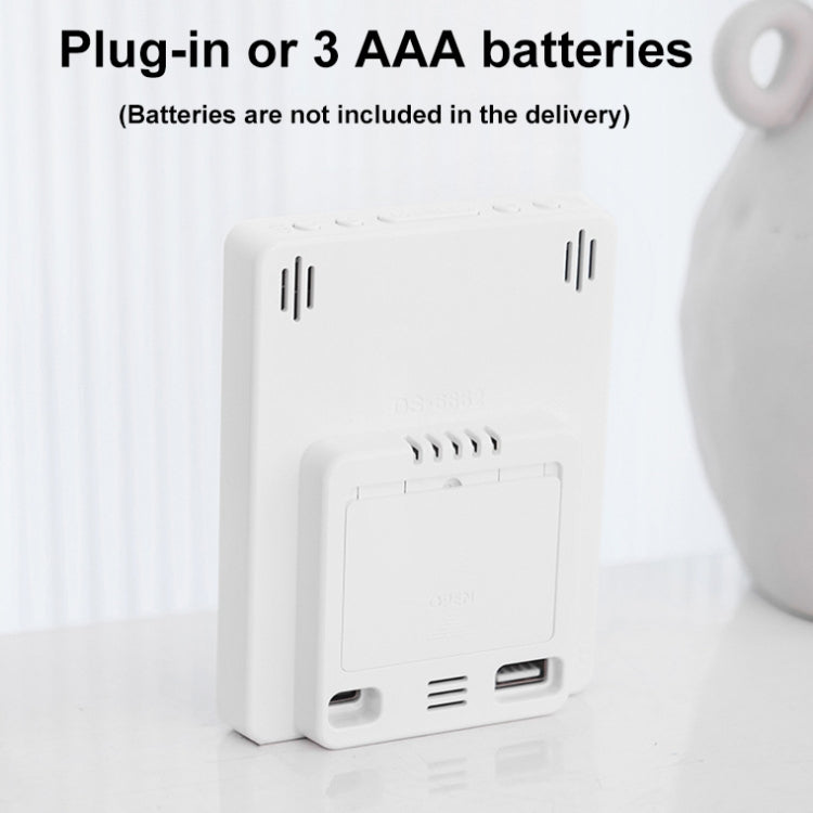 Multifunctional Temperature / Humidity Display Electronic Alarm Clock, Color: Orange White - Alarm Clocks by PMc TechLife | Online Shopping South Africa | PMc TechLife | Buy Now Pay Later Mobicred