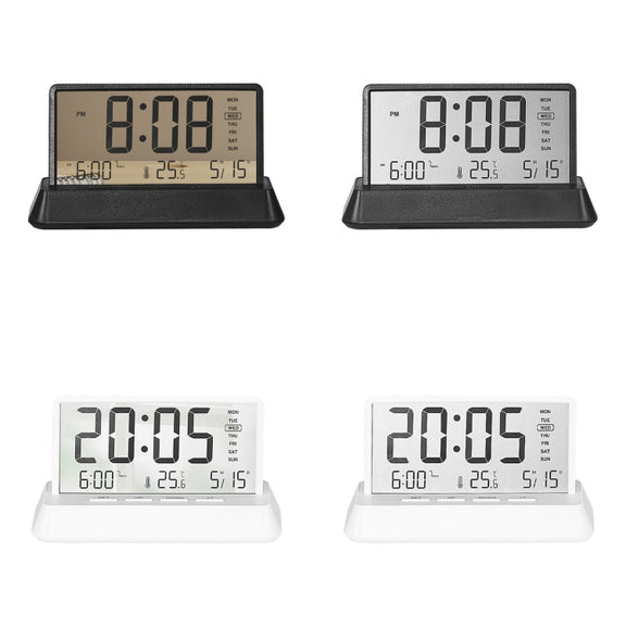 Multifunctional Temperature / Date Display Electronic Alarm Clock(Black Opaque)