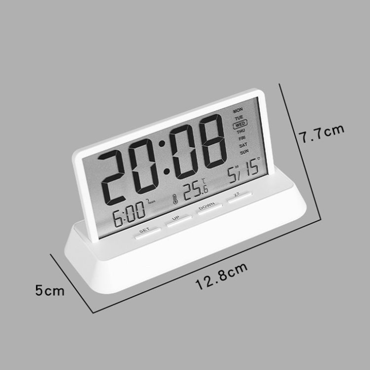 Multifunctional Temperature / Date Display Electronic Alarm Clock(White Opaque) - Alarm Clocks by PMc TechLife | Online Shopping South Africa | PMc TechLife | Buy Now Pay Later Mobicred
