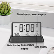 Multifunctional Temperature / Date Display Electronic Alarm Clock(Black Transparent)