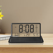 Multifunctional Temperature / Date Display Electronic Alarm Clock(Black Opaque)