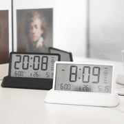 Multifunctional Temperature / Date Display Electronic Alarm Clock(Black Opaque)