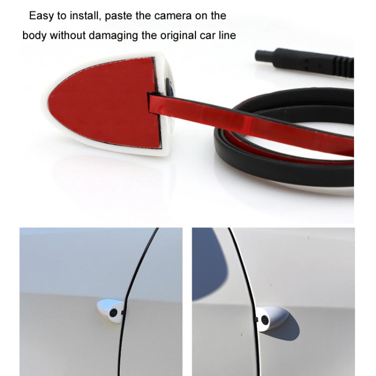 Punch-Free Car Imaging Side View Blind Spot Car Universal Night Vision Camera, Specifications: AHD1080P White - Rear View Cameras by PMC TechLife | Online Shopping South Africa | PMC TechLife | Buy Now Pay Later Mobicred