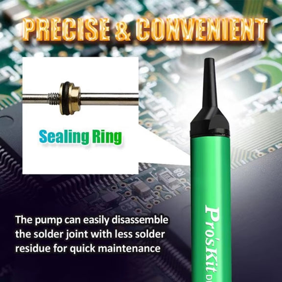 ProsKit  DP-366I Mini Aluminum Alloy Tin Suction Device Anti-static Desoldering Pump