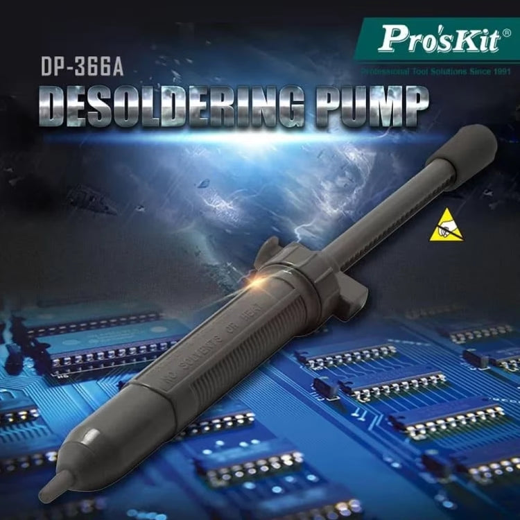 ProsKit DP-366A 38cm-Hg Tin Suction Machine Anti-static Desoldering Pump - free shipping - PMc TechLife - Order now!