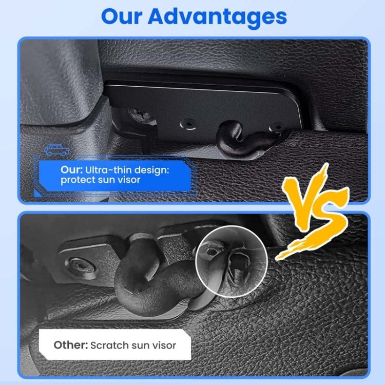 Car Sun Visor Repair Kit For Jeep Wrangler JK2018 / Wrangler 2018-2023 / Gladiator 2020-2023(Black) - Others by PMC TechLife | Online Shopping South Africa | PMC TechLife | Buy Now Pay Later Mobicred