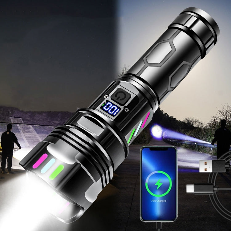 E-SMARTER A08 Flat Port Digital Display Fluorescent Strip Flashlight High Power LED Strong Light Flashlight(Battery Not Included) - LED Flashlight by E-SMARTER | Online Shopping South Africa | PMC Jewellery | Buy Now Pay Later Mobicred