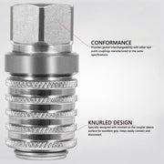 PD242 Series PD Steel Hydraulic Test Port And Diagnostic Equipment Quick Connect Coupler(Silver)