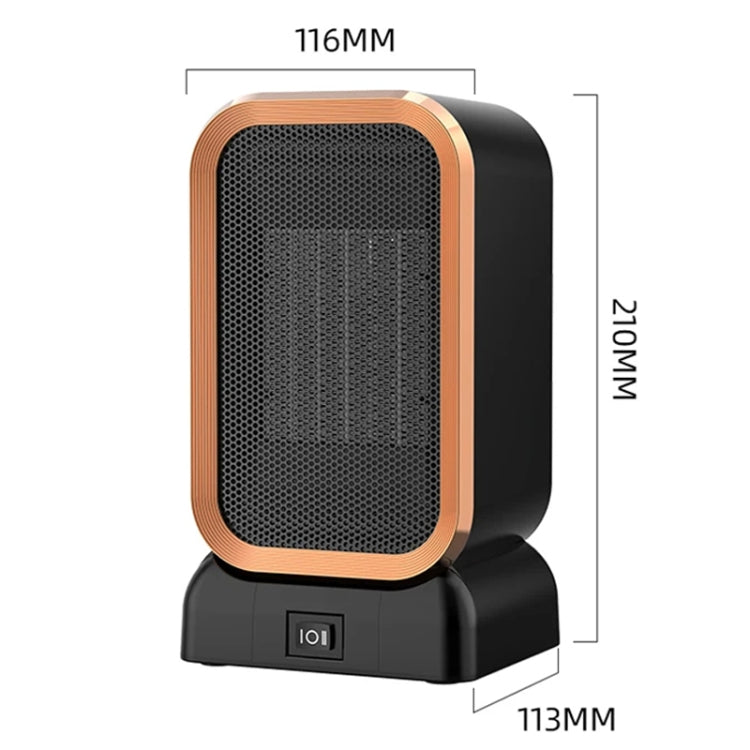 1000W High-power Household Heater Small Desktop Ceramic PTC Heating Heater, Spec: UK Plug(Black) - free shipping - PMC TechLife - Order now!