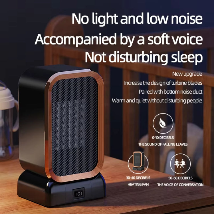 1000W High-power Household Heater Small Desktop Ceramic PTC Heating Heater, Spec: UK Plug(Black) - free shipping - PMC TechLife - Order now!